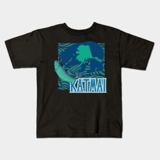 Katmai National Park, Alaska. Home of the Very Fattest Bears Kids T-Shirt